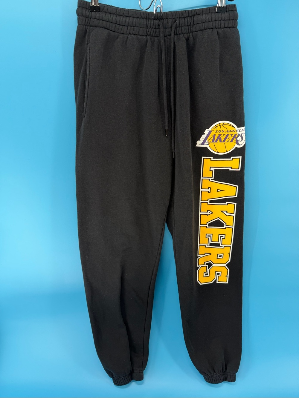 Ultra Game NBA Los Angeles Lakers Mens Black Graphic Fleece Sweatpants Small - Picture 2 of 6